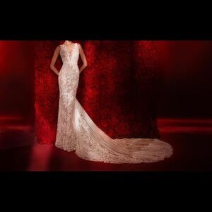 Elegant White Lace Gown